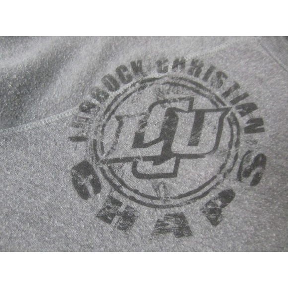 Lubbock Christian Chaps Sweatshirt Mens XL Gray Short Sleeve CI Sport NCAA - Picture 3 of 8